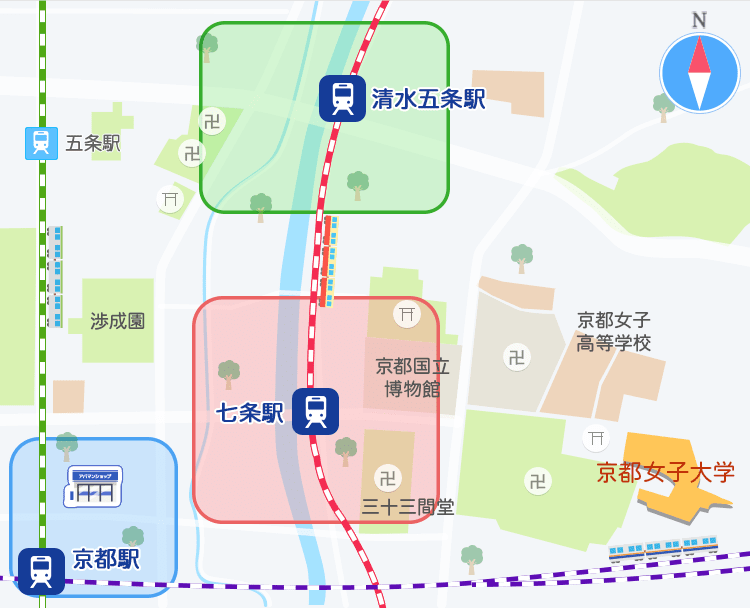 京都女子大学の周辺地図