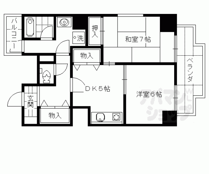 【ライオンズマンション五条大宮】間取