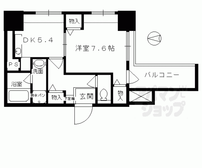 【ライオンズマンション四条堀川第２】間取