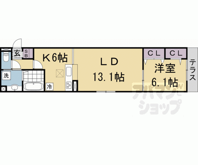 【プロスぺリタ西京極】間取