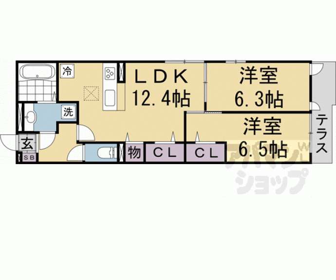 【プロスぺリタ西京極】間取