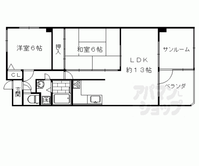 【サングリエ間之町】間取