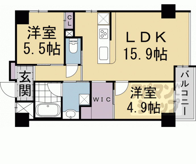 【ベルビュー西陣】間取