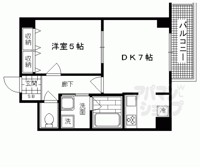 【ライオンズマンション祇園】間取