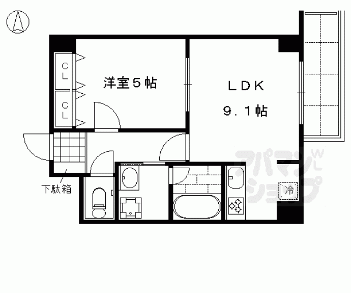 【ライオンズマンション祇園】間取