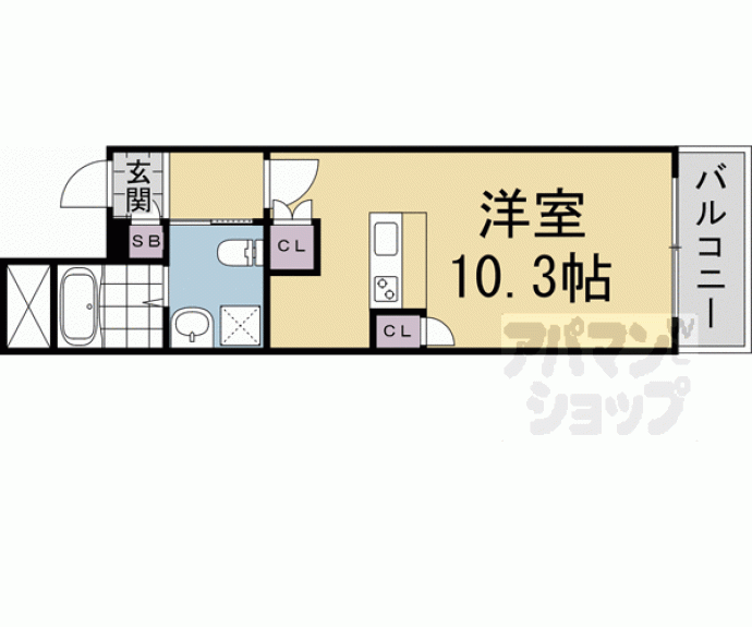 【ＴＨＥ　ＧＡＲＮＥＴ　ＳＵＩＴＥ　ＲＥＳＩＤＥＮＣＥ　清水五条ＥＡＳＴ】間取