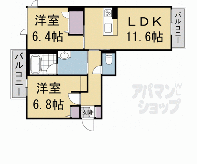 【シャーメゾン　デルソーレ】間取