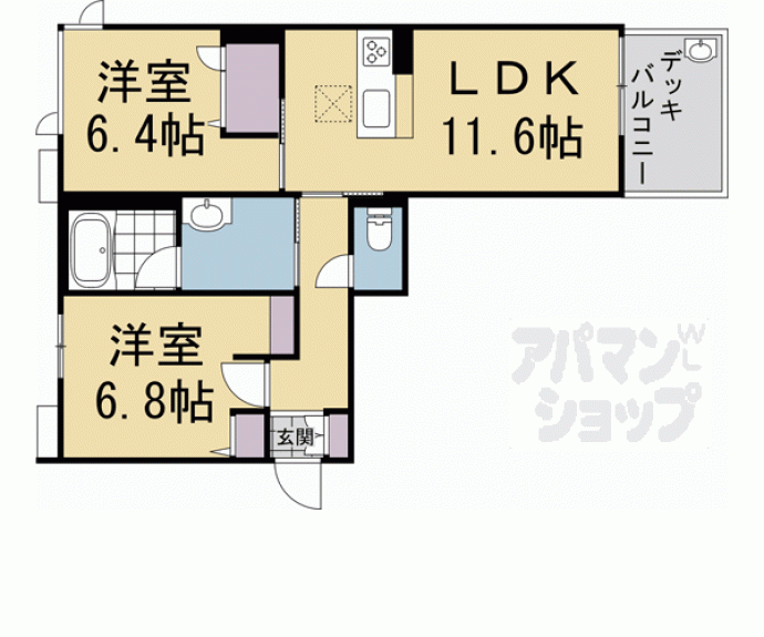 【シャーメゾン　デルソーレ】間取