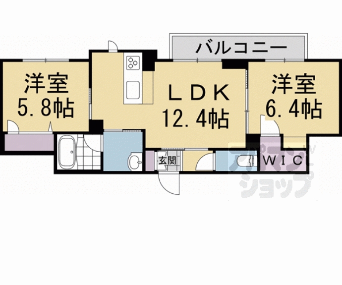 【シャーメゾン　デルソーレ】間取