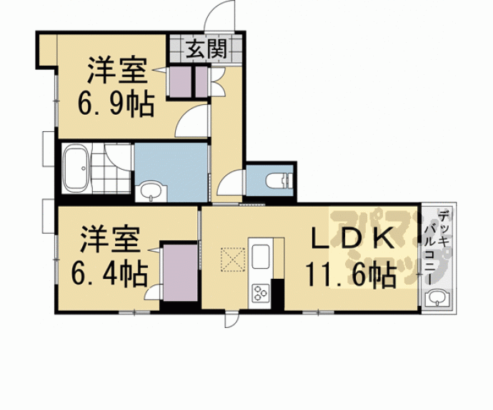 【シャーメゾン　デルソーレ】間取