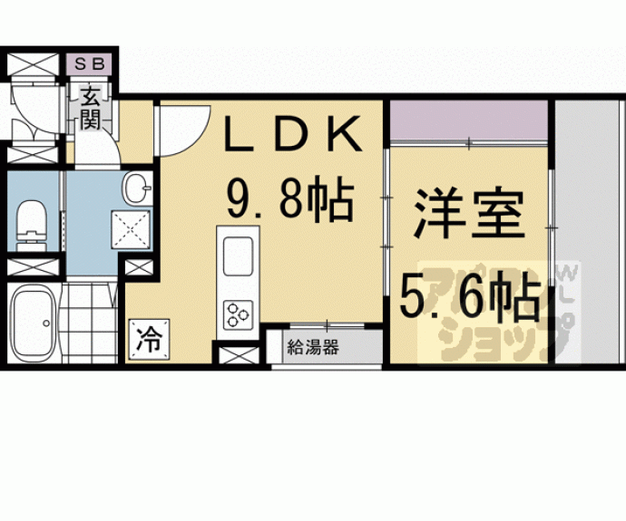 【メゾンドクレール西大路】間取