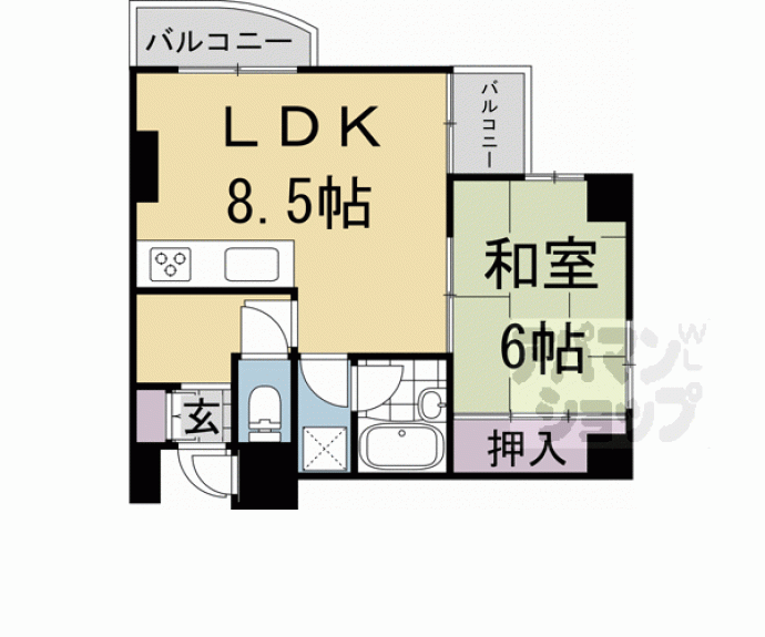 【パラドール東山】間取