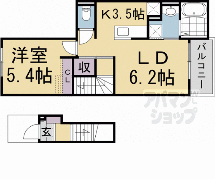 【テオーリア小川Ⅰ】間取