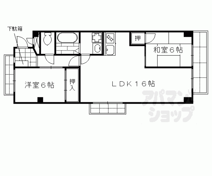 【東野第１グリーンハイツ山科】間取