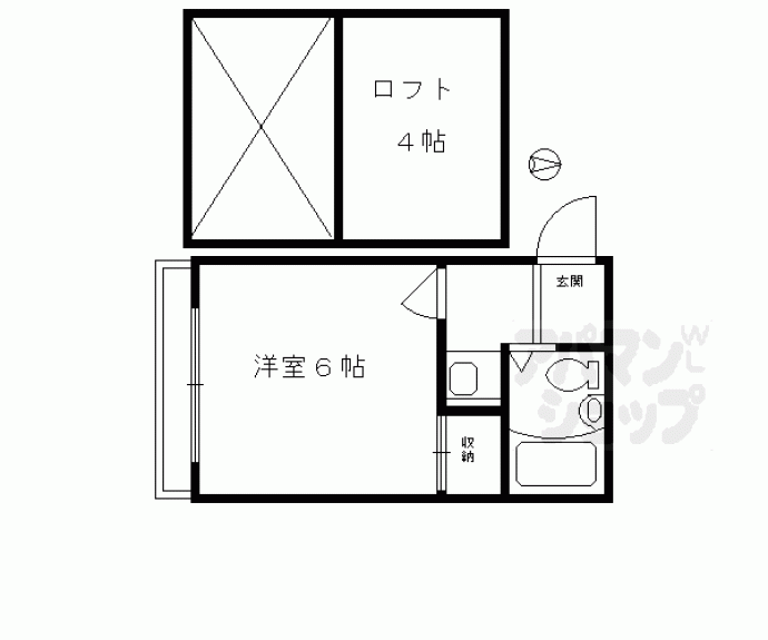 【レオパレス山科第２】間取