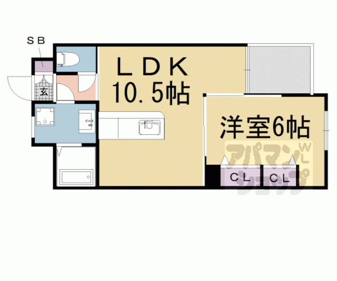 【サンクラージュ山科三条】間取