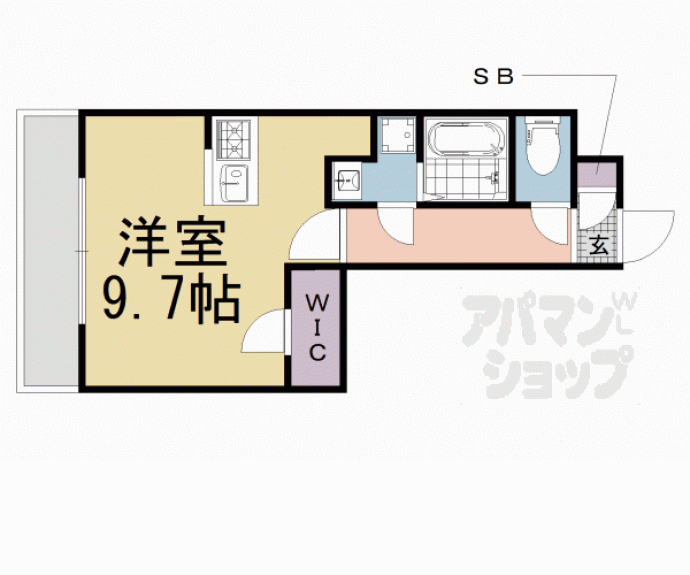 【ＴＨＥ　ＧＡＲＮＥＴ　ＳＵＩＴＥ　ＲＥＳＩＤＥＮＣＥ　山科三条】間取