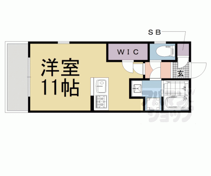 【ＴＨＥ　ＧＡＲＮＥＴ　ＳＵＩＴＥ　ＲＥＳＩＤＥＮＣＥ　山科三条】間取