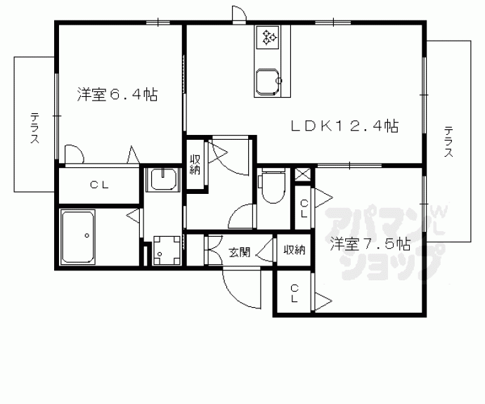 【グレースコンフォート御陵Ⅱ】間取