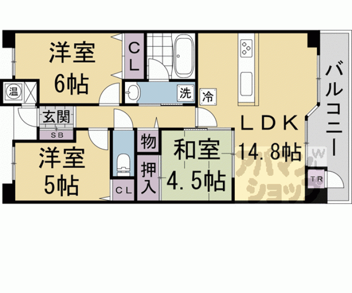 【パデシオン三室戸駅前】間取