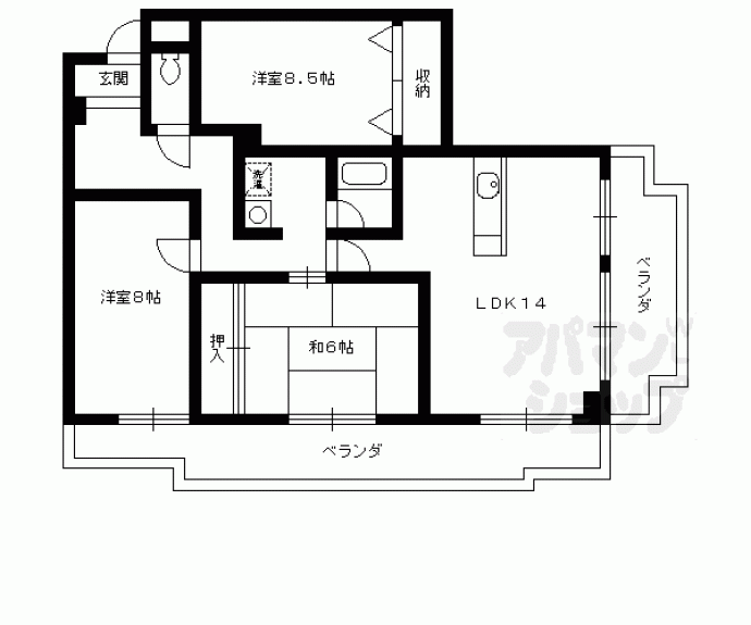 【アメニティ双ケ丘】間取