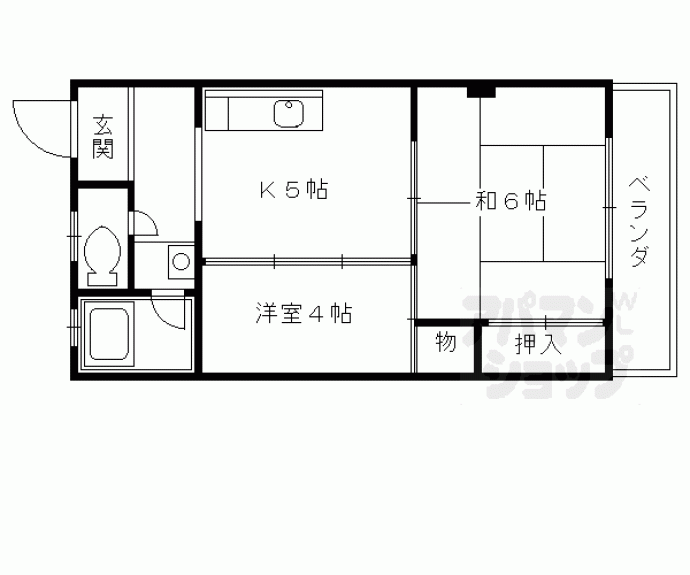 【梅津マンション】間取