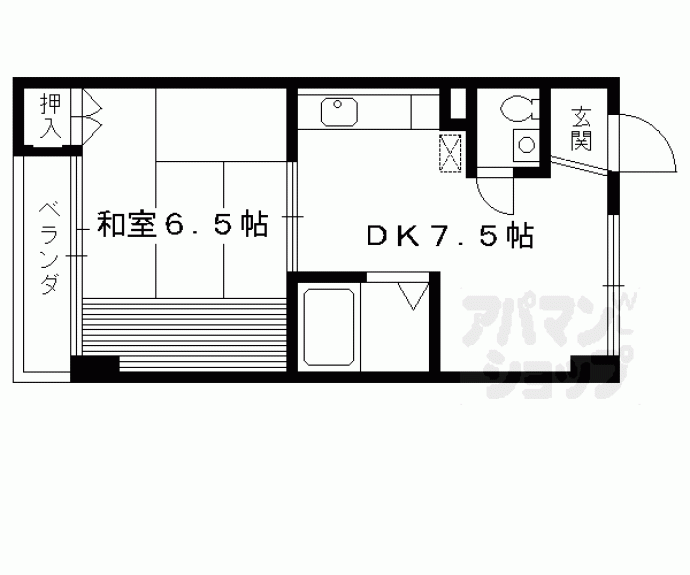 【マンションいそい常盤】間取