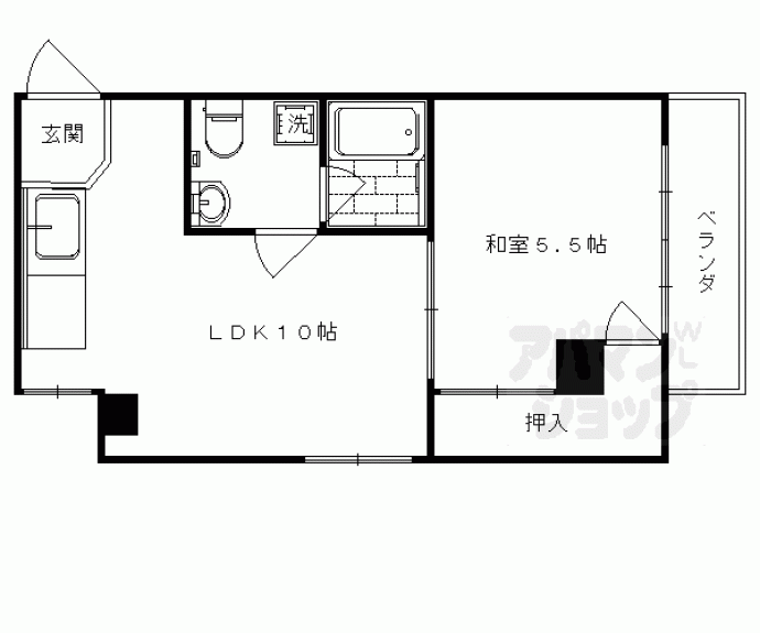 【マンションいそい常盤】間取