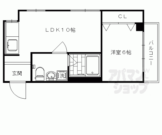 【マンションいそい常盤】間取