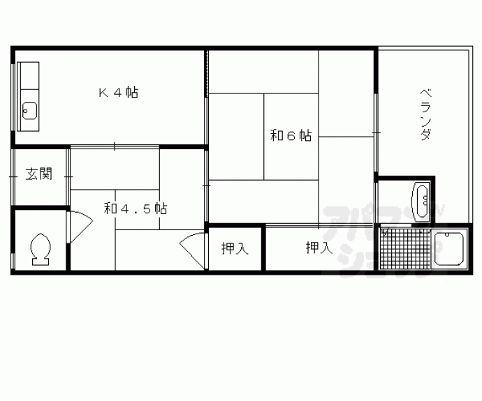 【罧原荘】間取