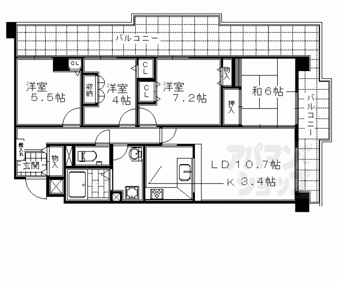 【山ノ内パークホームズ】間取