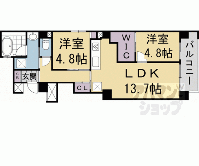 【ベルビュー京都駅北】間取