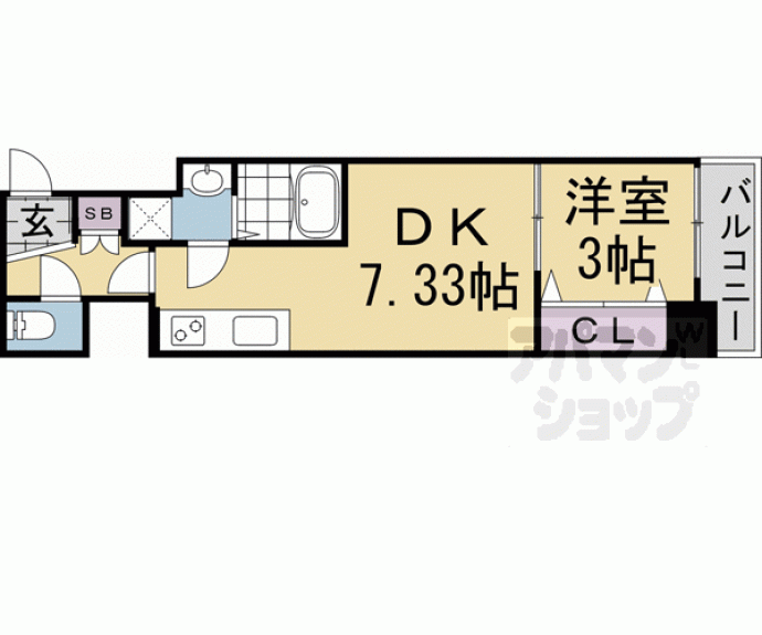 【ＴＨＥＧＡＲＮＥＴＳＵＩＴＥＲＥＳＩＤＥＮＣＥ京都駅南】間取