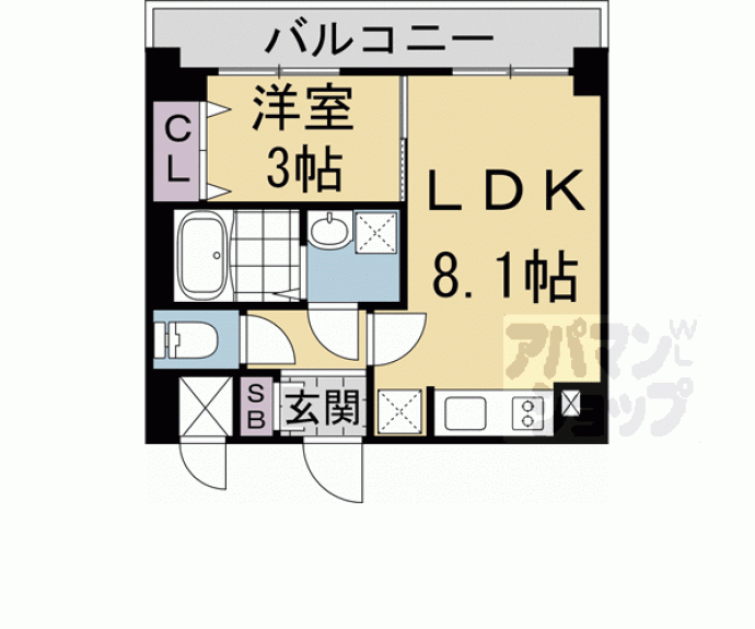 【キンブリッジ京都千本丸太町】間取