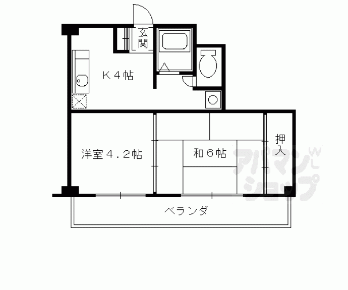 【ラーバン嵯峨】間取