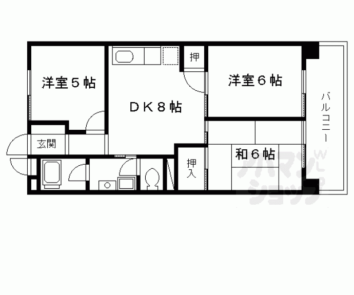 【グリシーヌ京都西京極】間取