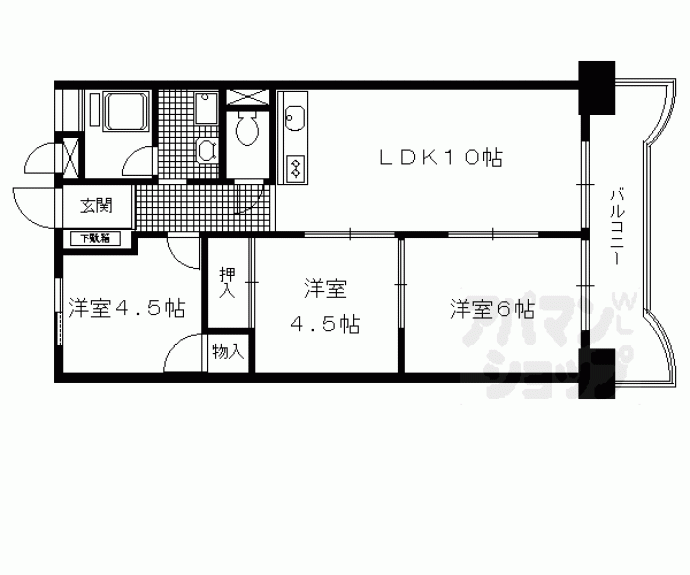 【グリシーヌ京都西京極】間取