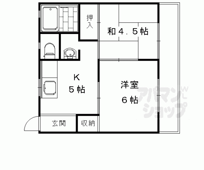 【ハイツ京ノ道】間取