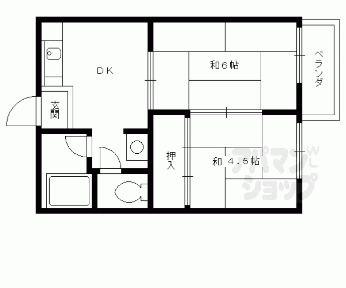 【ハイツ奥村Ｂ棟】間取