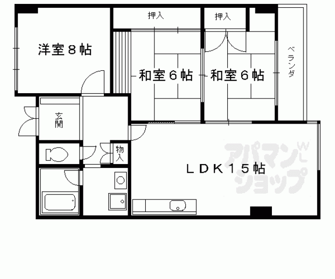 【グランドパレスもと庄屋】間取