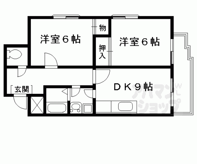 【エスポワール西京極】間取