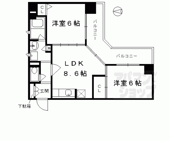 【ロイヤル御池】間取