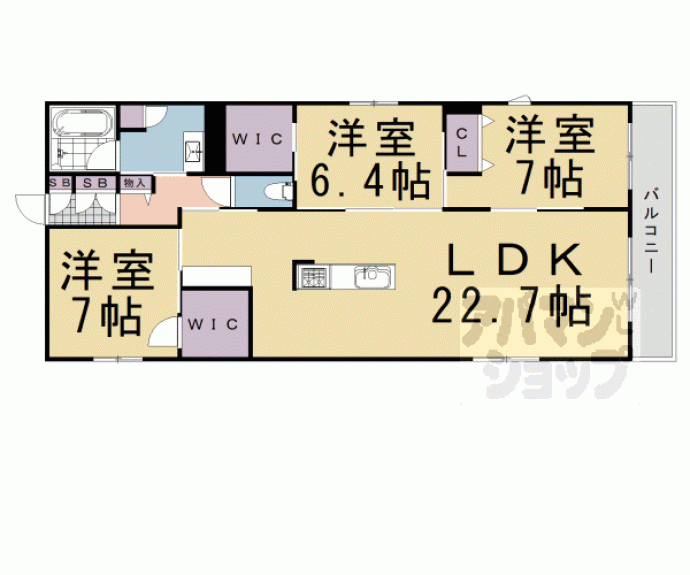 【フロンテージ堺町御門】間取