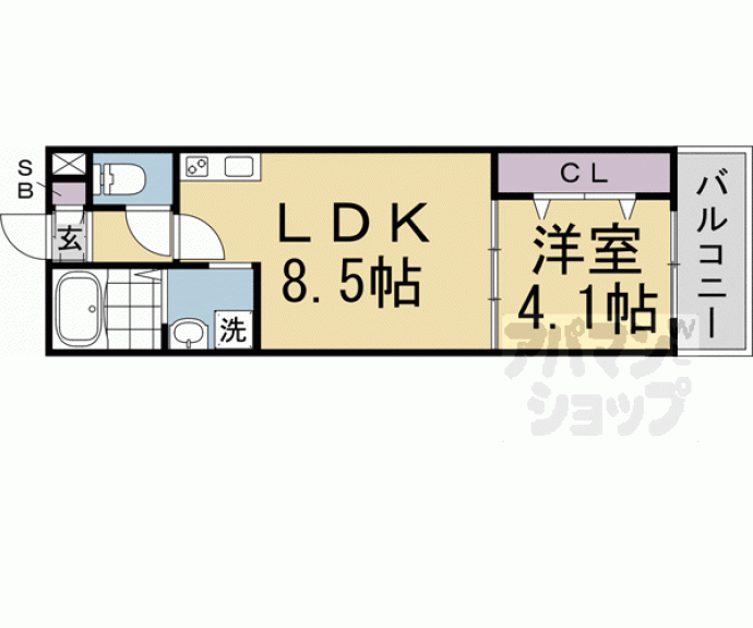 【ジーメゾン山科マニフィコ】間取