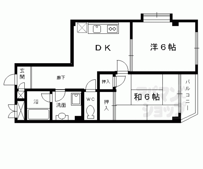 【エスペランザ西京極】間取