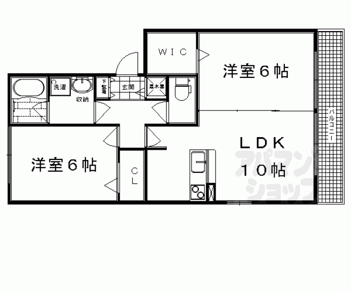 【アムール嵐山】間取