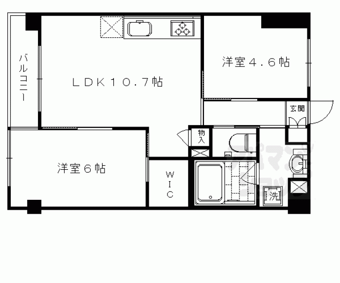 【カーサフィオーレ桂】間取