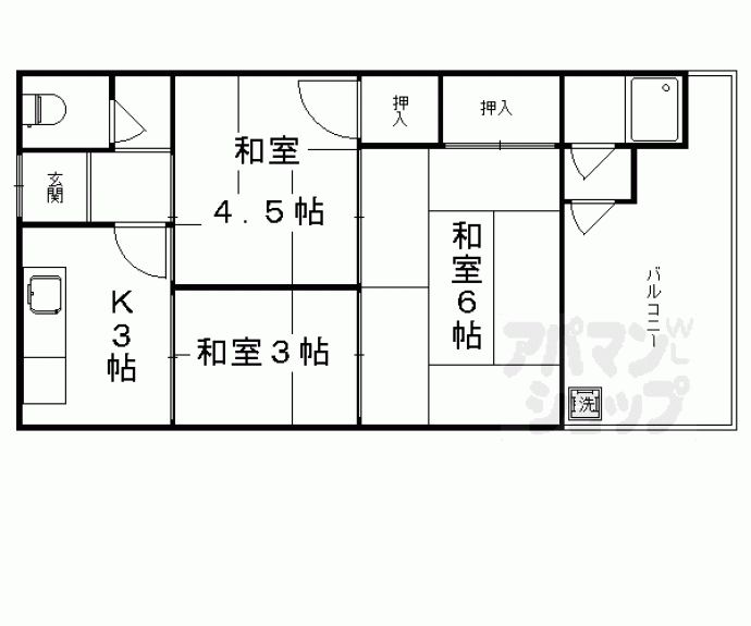 【嵯峨野アルファ】間取