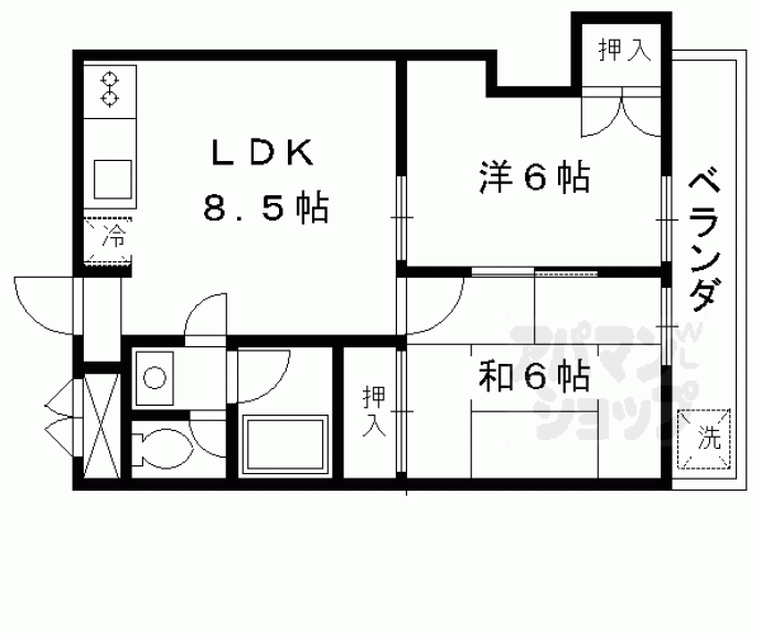 【ロイヤルハイツ西沢】間取