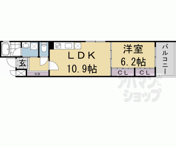 【フォレスト油小路四条】間取